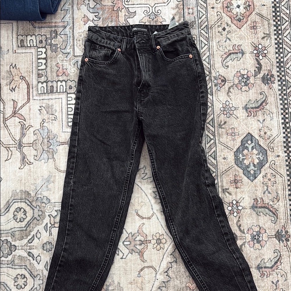 Zara Black High Rise Jeans